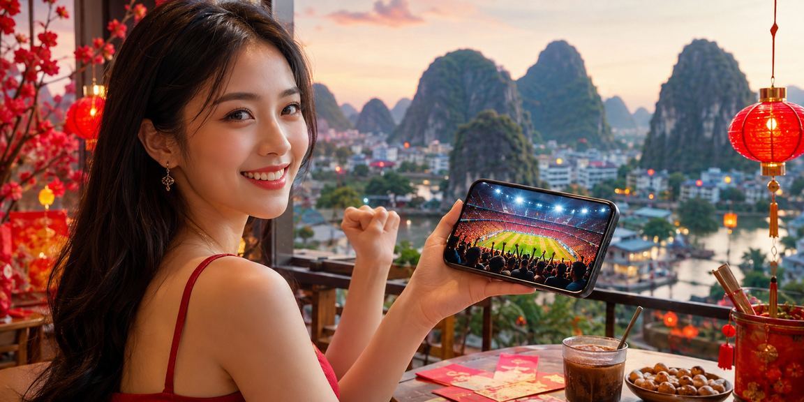 Bao lì xì đỏ may mắn bên tách cà phê Việt Nam tại Ninh Bình – không khí lễ Tết